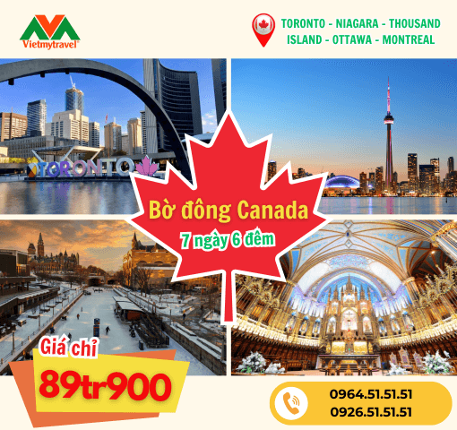 Du lịch bờ Đông Canada 2026