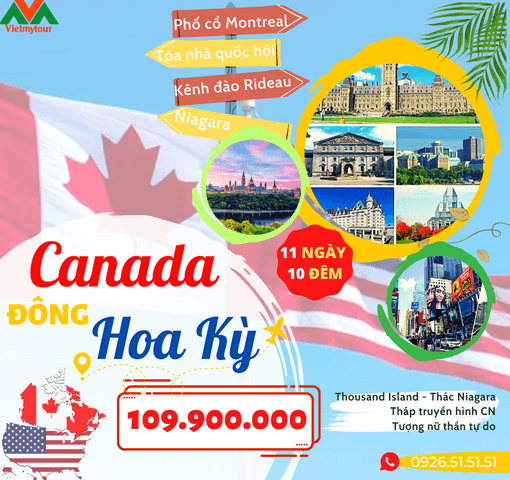 Tour Liên Tuyến Canada – Mỹ