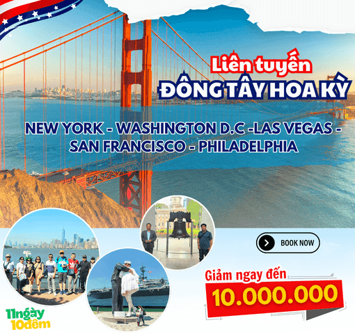 Du lịch Mỹ Liên Tuyến Đông – Tây mới nhất 2025