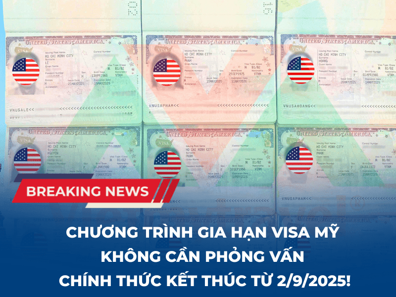 Gia hạn visa Mỹ không phỏng vấn